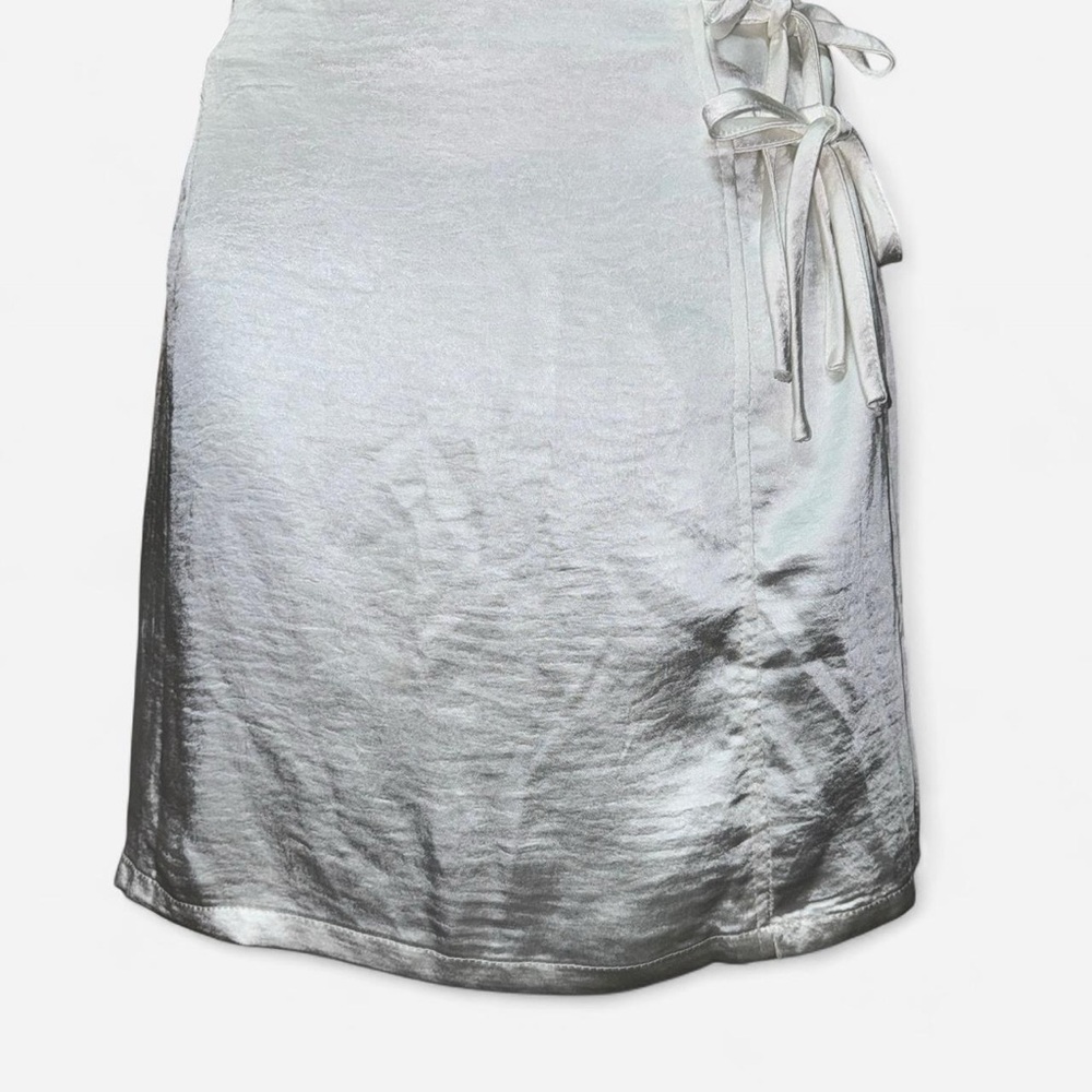 NastyGal White Satin Women's Midi Skirt